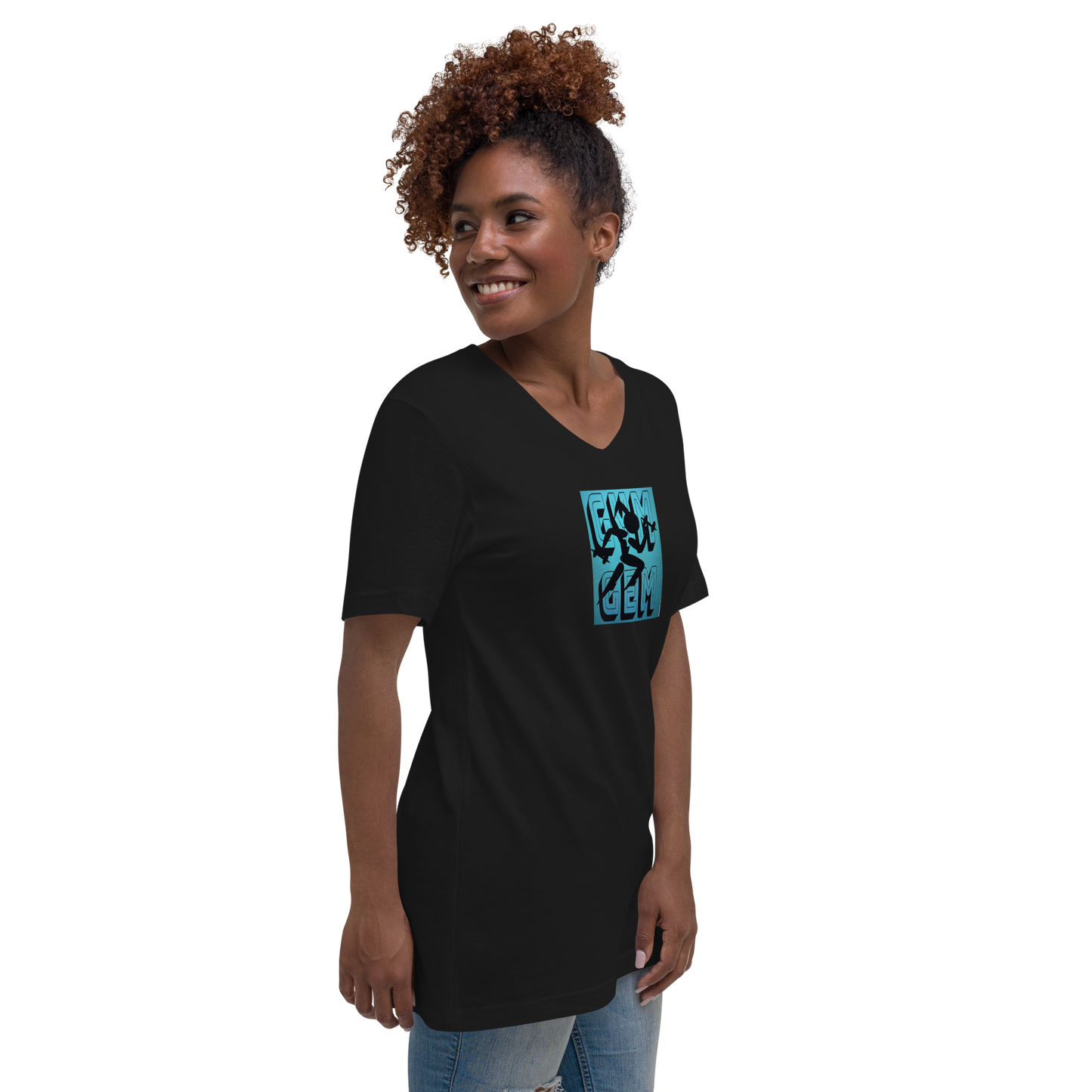 Unisex Short Sleeve V-Neck T-Shirt