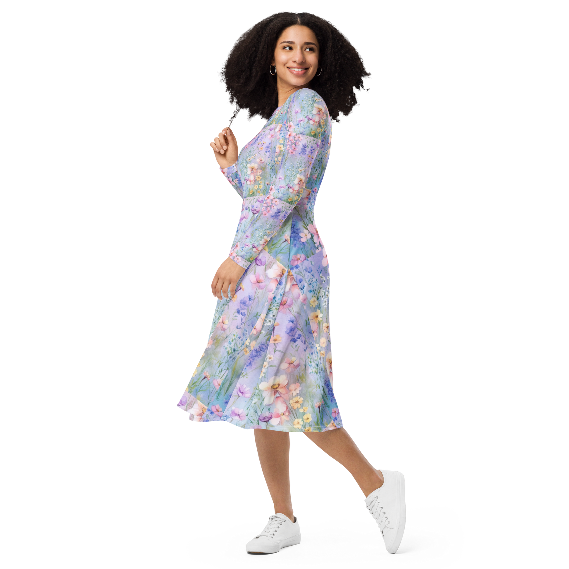 All-over print long sleeve midi dress Our Shopping Centre All-over print long sleeve midi dress Our Shopping Centre