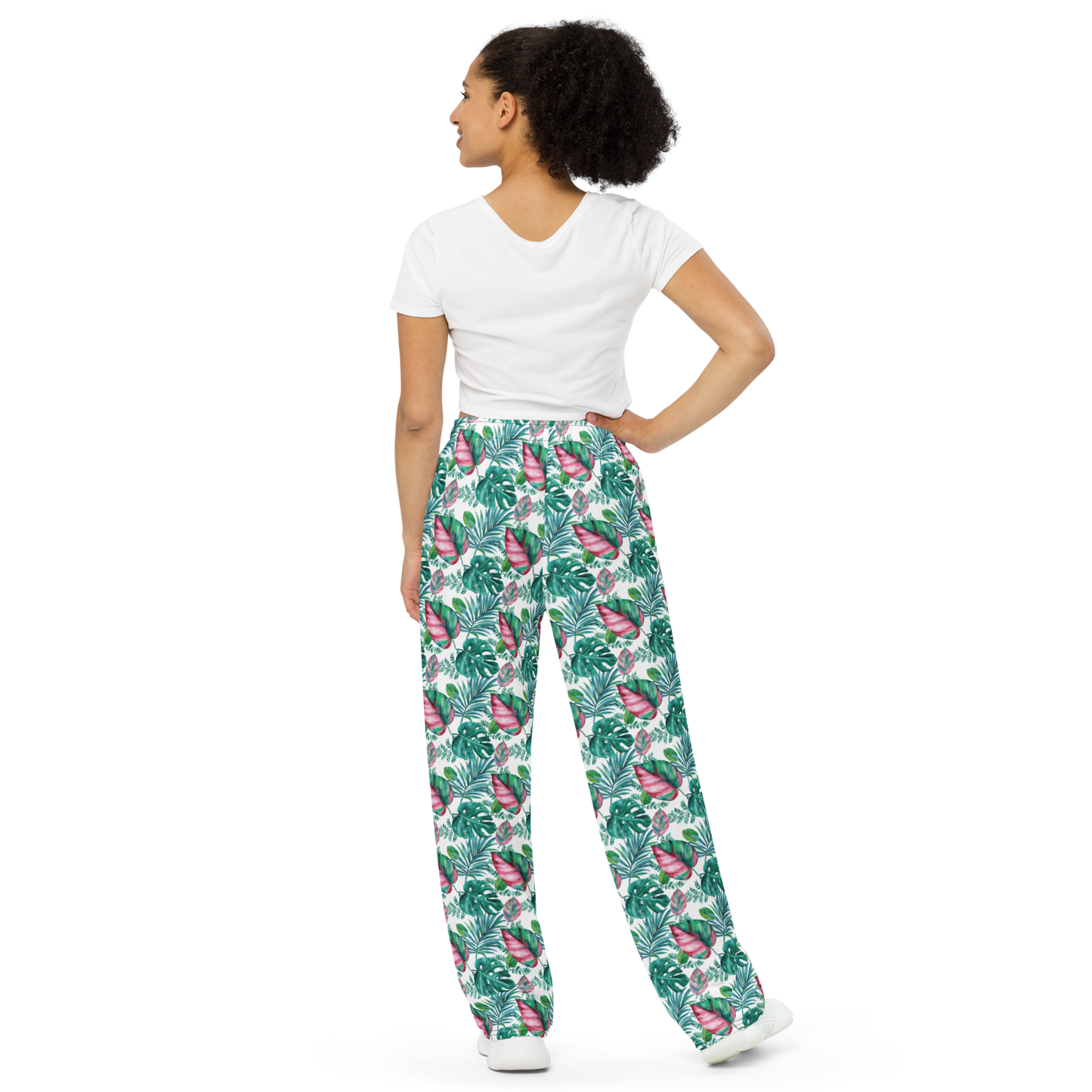 All-over print unisex wide-leg pants