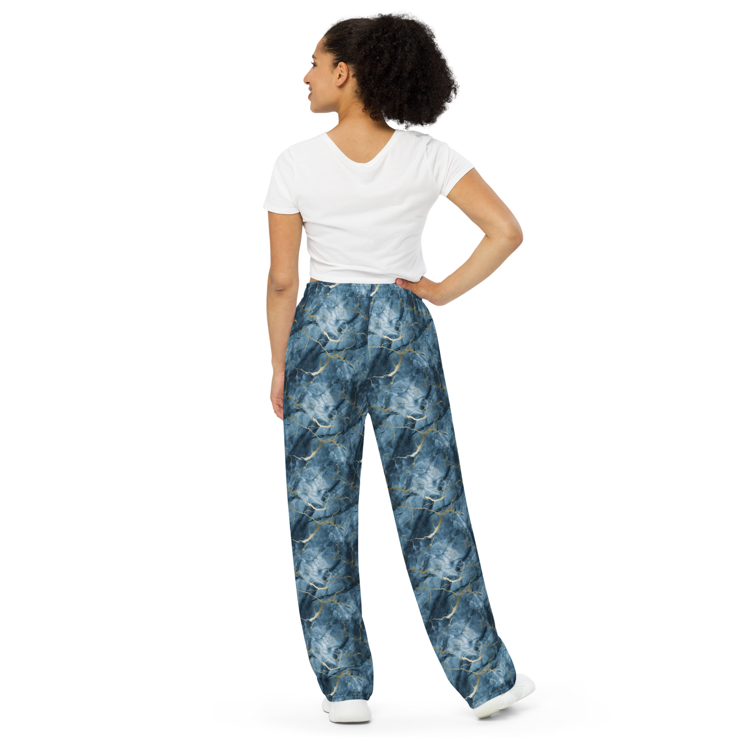 All-over print unisex wide-leg pants