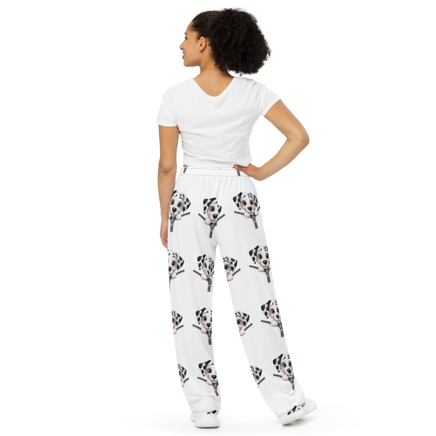 All-over print unisex wide-leg pants