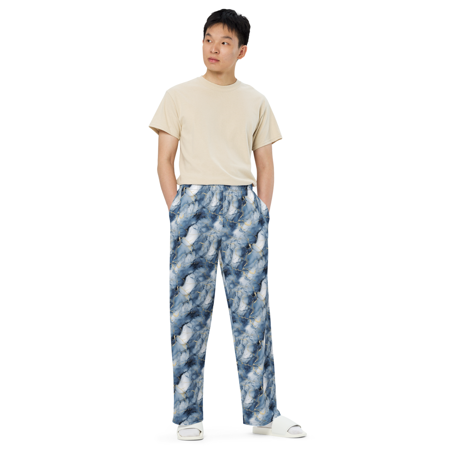 All-over print unisex wide-leg pants