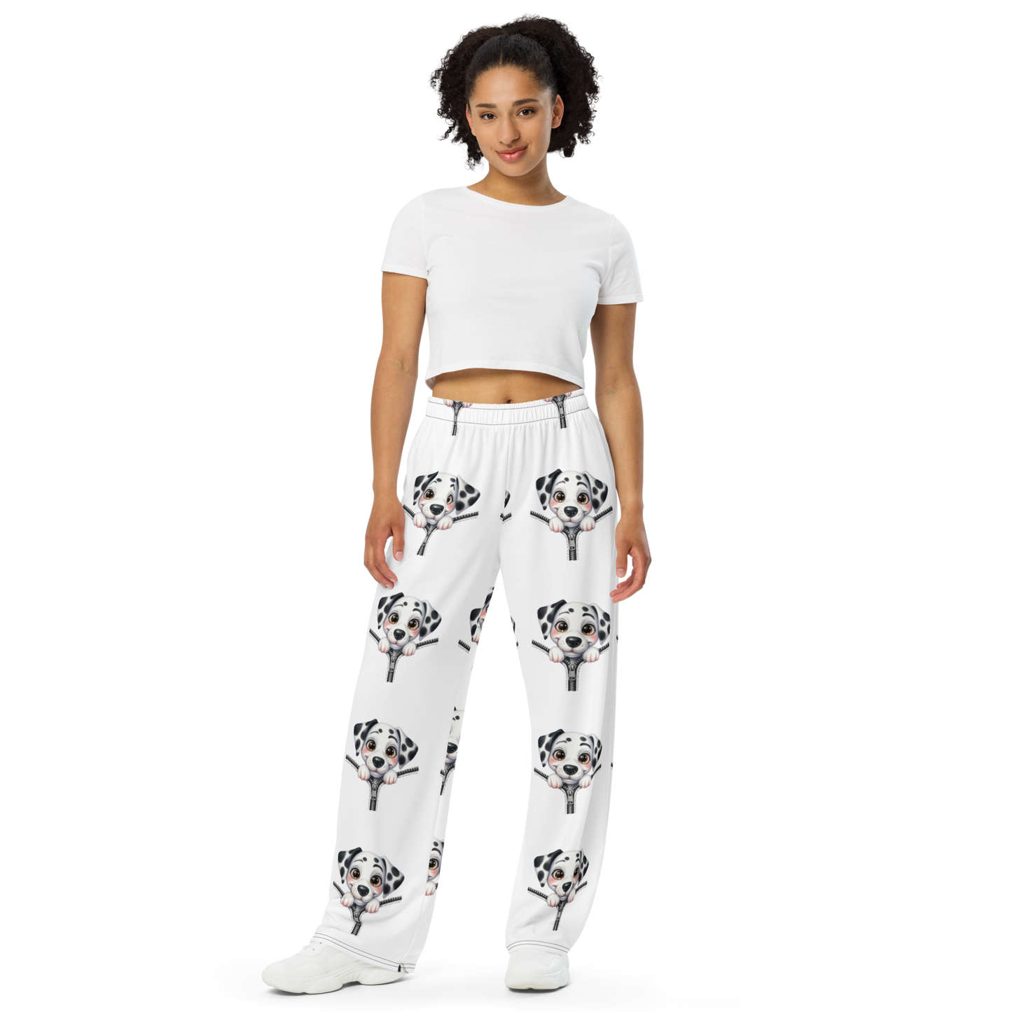 All-over print unisex wide-leg pants