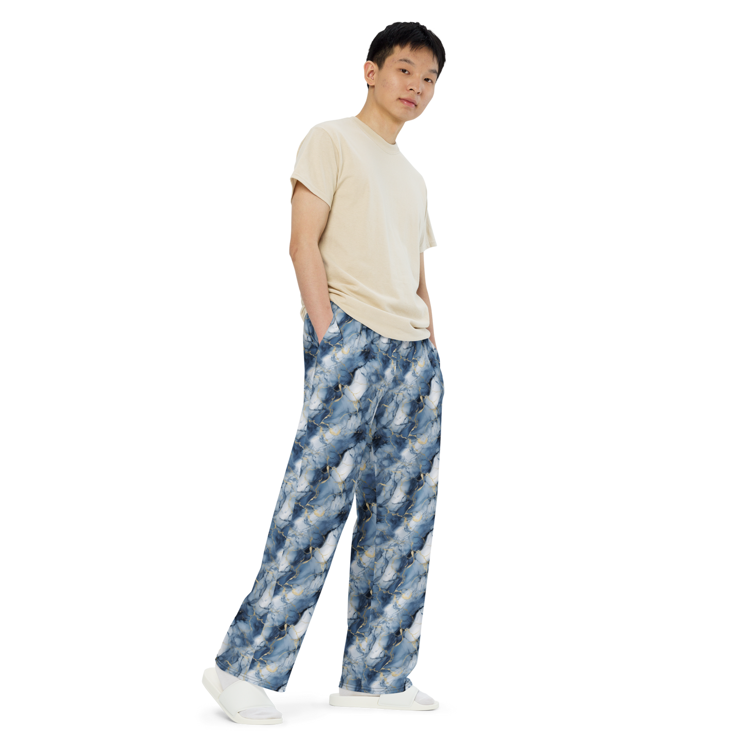 All-over print unisex wide-leg pants