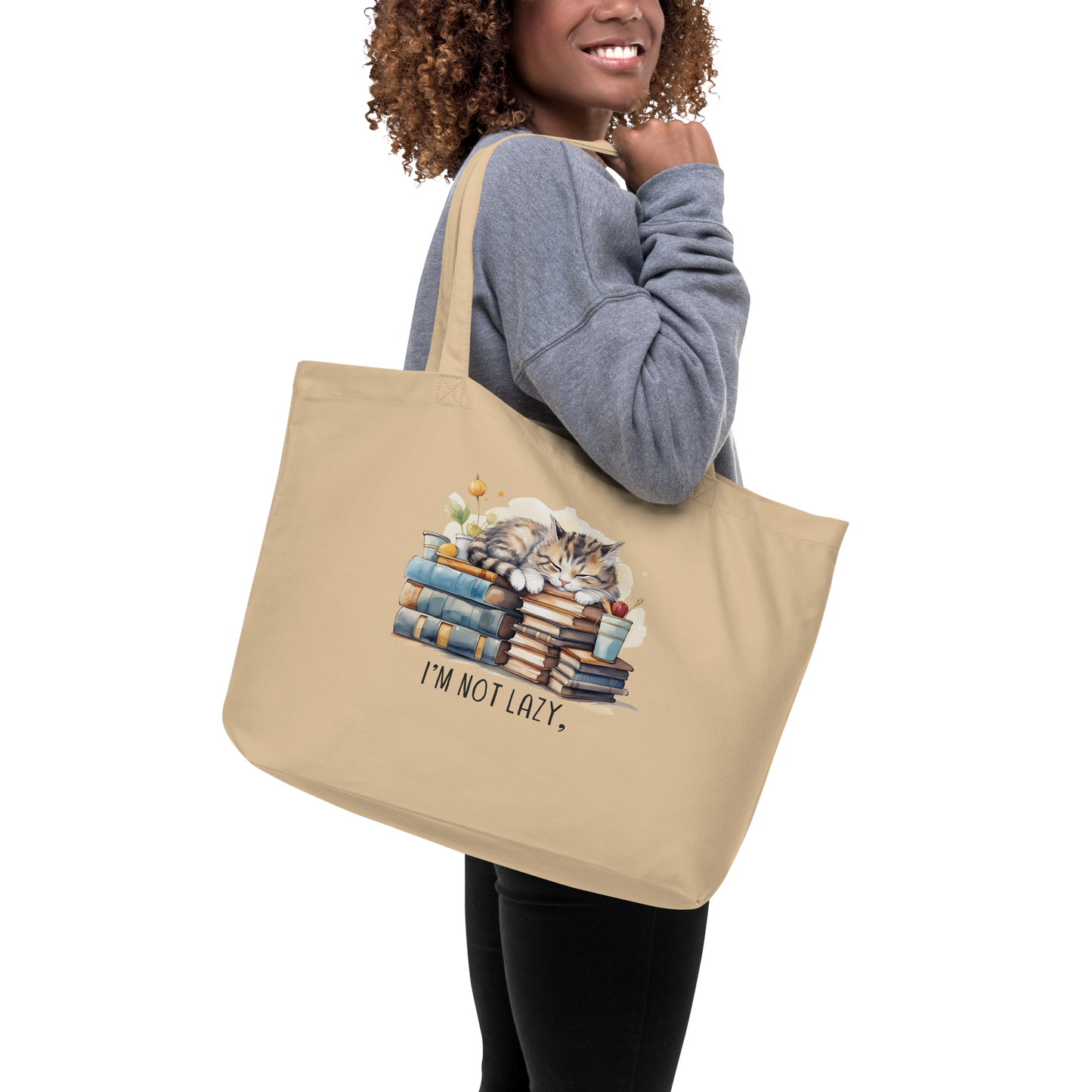 Large organic tote bag