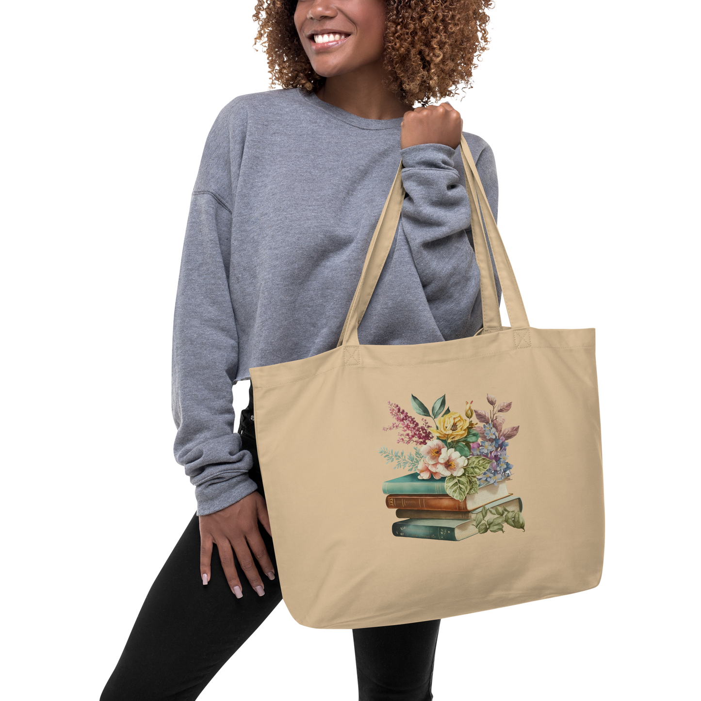 Large organic tote bag
