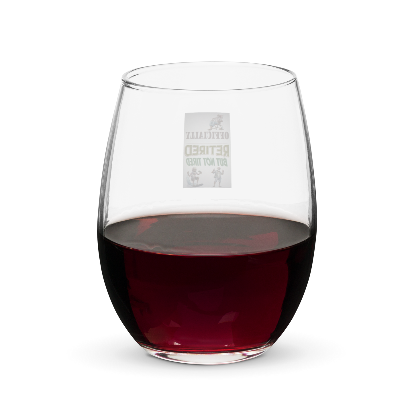 Stemless wine glass