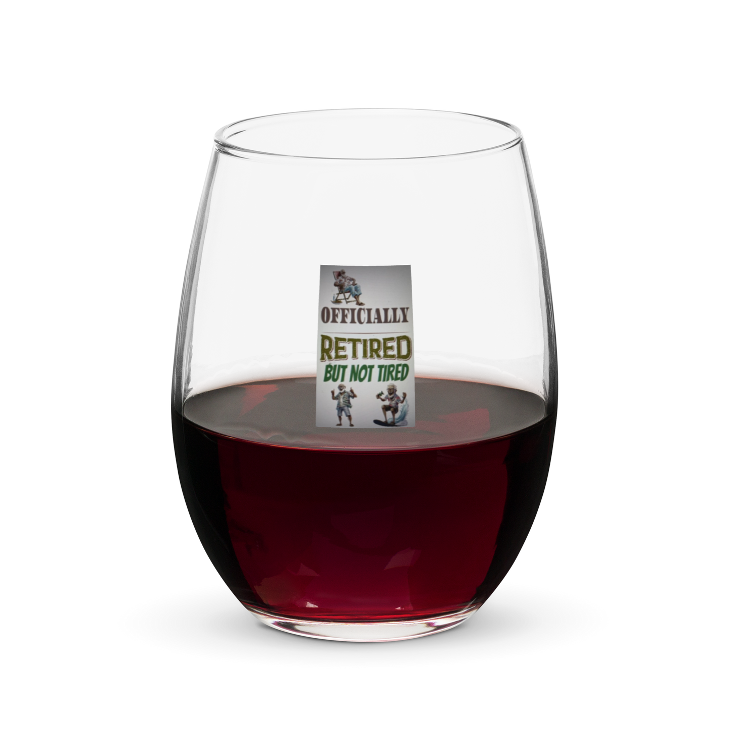 Stemless wine glass