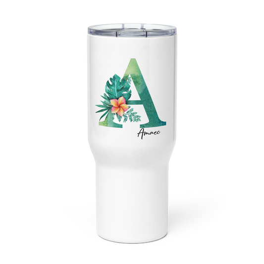 Travel mug with a handle