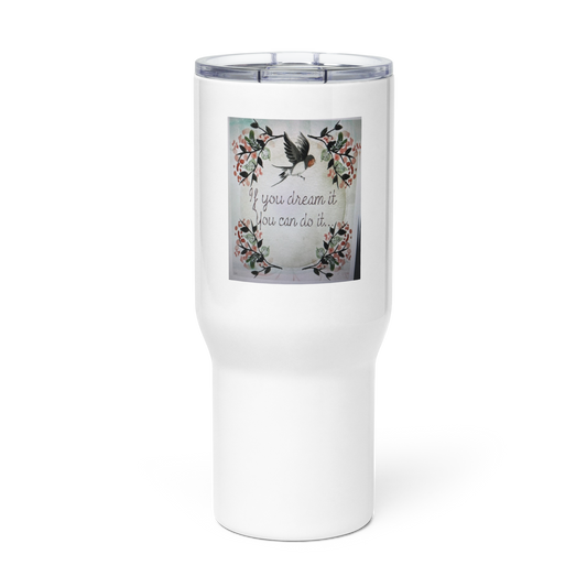 Travel mug with a handle