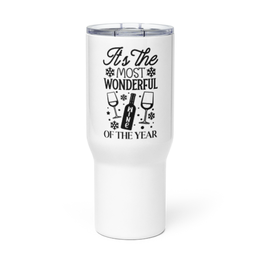 Travel mug with a handle