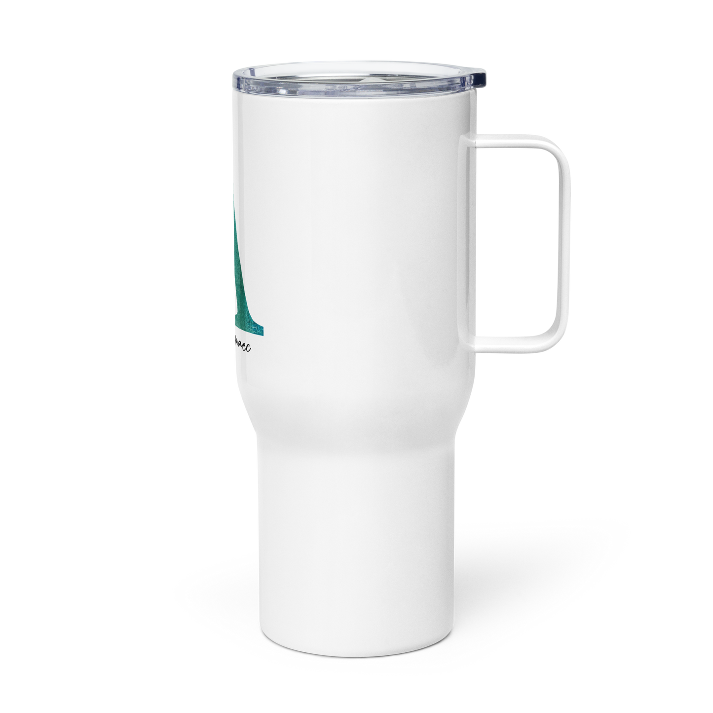 Travel mug with a handle