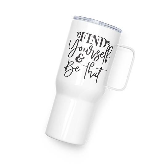 Travel mug with a handle