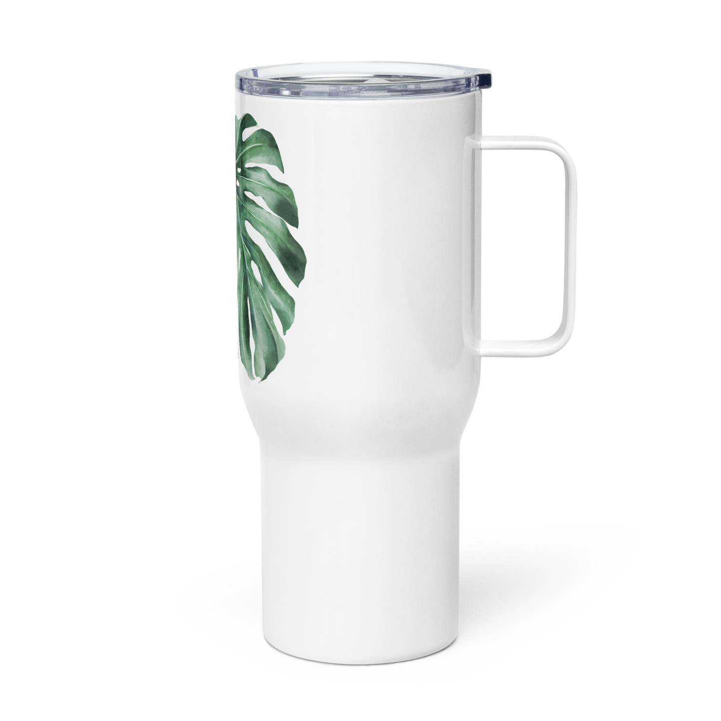Travel mug with a handle