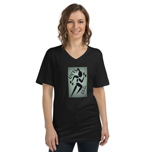 Unisex Short Sleeve V-Neck T-Shirt