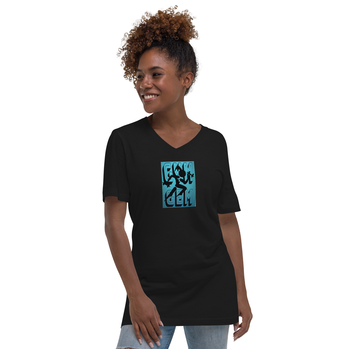 Unisex Short Sleeve V-Neck T-Shirt