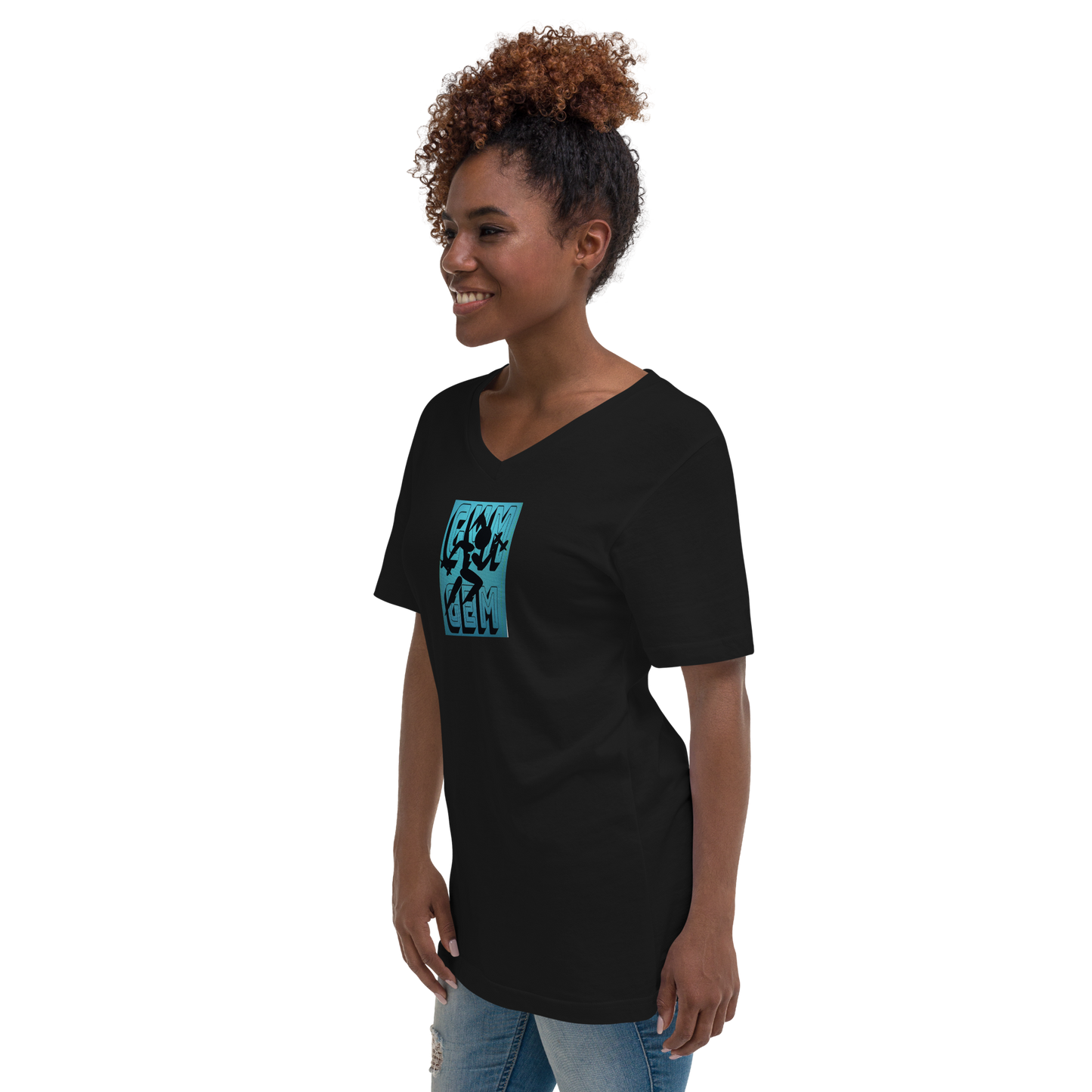 Unisex Short Sleeve V-Neck T-Shirt